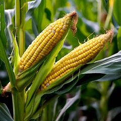 corn on the cob in field