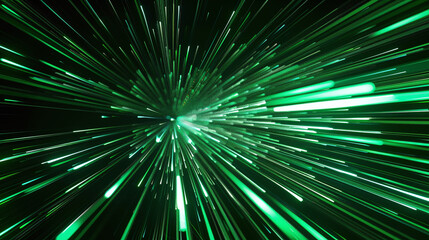 Radiant Green Light Bursts with Digital Particles