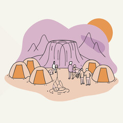 camping vector illustration design and arts.