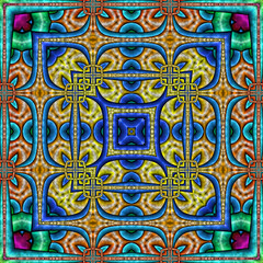 3d effect - abstract kaleidoscopic color gradient graphic