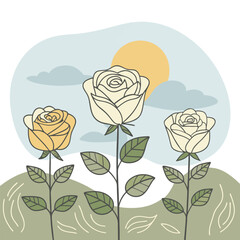 rose vector illustration design and arts.
