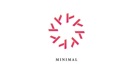 red luxury flower type vector logotype design