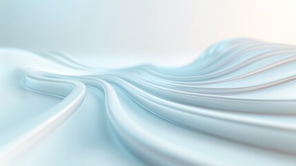 Elegant and abstract smooth curves in soft blue and white tones, creating a serene and minimalistic background. Perfect for design and presentations.