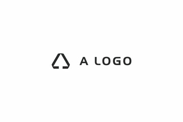 Template logo design solution with enscrypted letter A