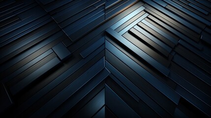 Obraz premium Abstract Dark Blue and Black Geometric Pattern.