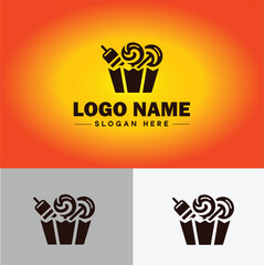 Confectionery icon Candy store Sweet shop Confectionery shop flat logo sign symbol editable vector