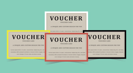Gift voucher or gift card templates Gift Voucher Coupon set