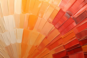 抽象背景油絵テンプレート）ウェットなベージュ・赤・オレンジの放射状デザイン