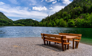 Landschaft am Thumsee, Bad Reichenhall, Bayern, Deutschland,