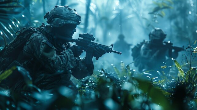 Soldiers in the Jungle.