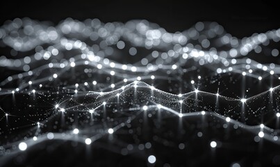 Obraz premium Low-poly abstract line structures network connections represent a conceptual framework.