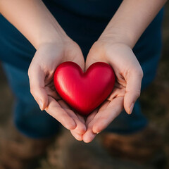 Fototapeta premium heart in hands