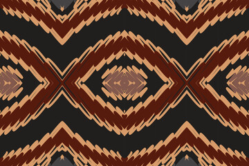 Ethnic abstract beautiful art. Ikat seamless pattern in tribal, folk embroidery, Mexican style. Aztec geometric art ornament print. Design for carpet, wallpaper, clothing, wrapping, fabric.