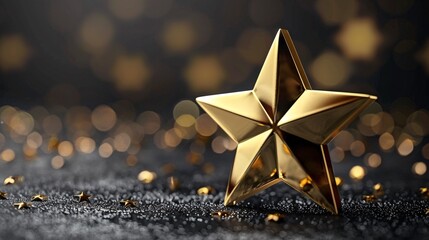 Sophisticated golden star accolades for a special occasion.