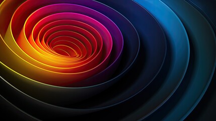 Obraz premium Abstract colorful spiral with rainbow shades.