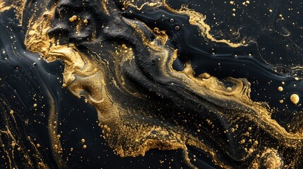 black and gold liquid