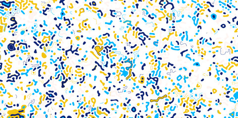 Turing reaction diffusion monochrome seamless pattern with chaotic motion. Natural background with organic structures. Vector illustration of chemical morphogenesis concept. 