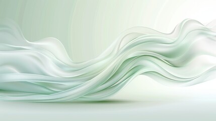 Fototapeta premium A long, curvy line of white and green colors