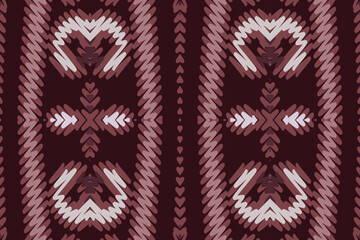 Ethnic abstract beautiful art. Ikat seamless pattern in tribal, folk embroidery, Mexican style. Aztec geometric art ornament print. Design for carpet, wallpaper, clothing, wrapping, fabric.