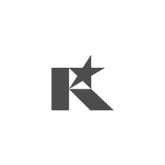 Letter k With Star Logo Template