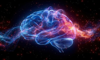 The digital representation of the human brain.