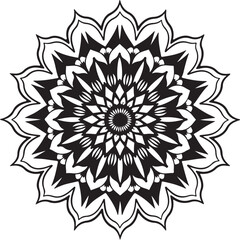 Mandala silhouette Illustration vector .