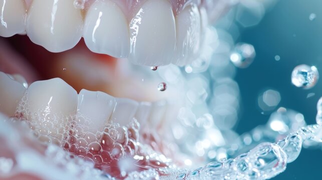 Promoting dental hygiene with fluoride toothpaste and mouthwash in realistic advertising media