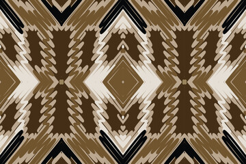 Ethnic abstract ikat pattern. Seamless pattern in tribal, folk embroidery, Mexican style. Aztec geometric art ornament print. Design for carpet, wallpaper, clothing, wrapping, fabric, cover, textile