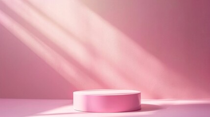 pink podium stand for product presentation