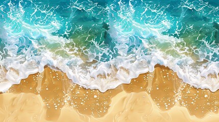 Fototapeta premium Tranquil Beach Waves on Smartphone Wallpaper
