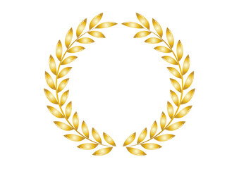 金色の月桂樹のシンプルなランキングフレーム