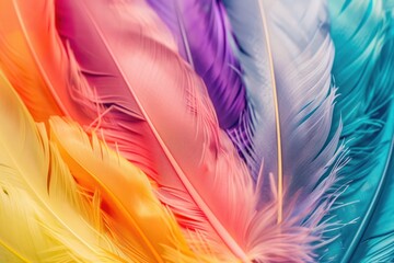 Colorful feather background for design use