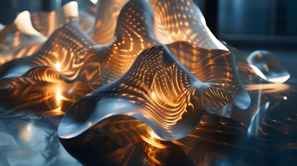 Obraz premium Intricate and abstract patterns formed by light, offering a versatile and artistic background. 
