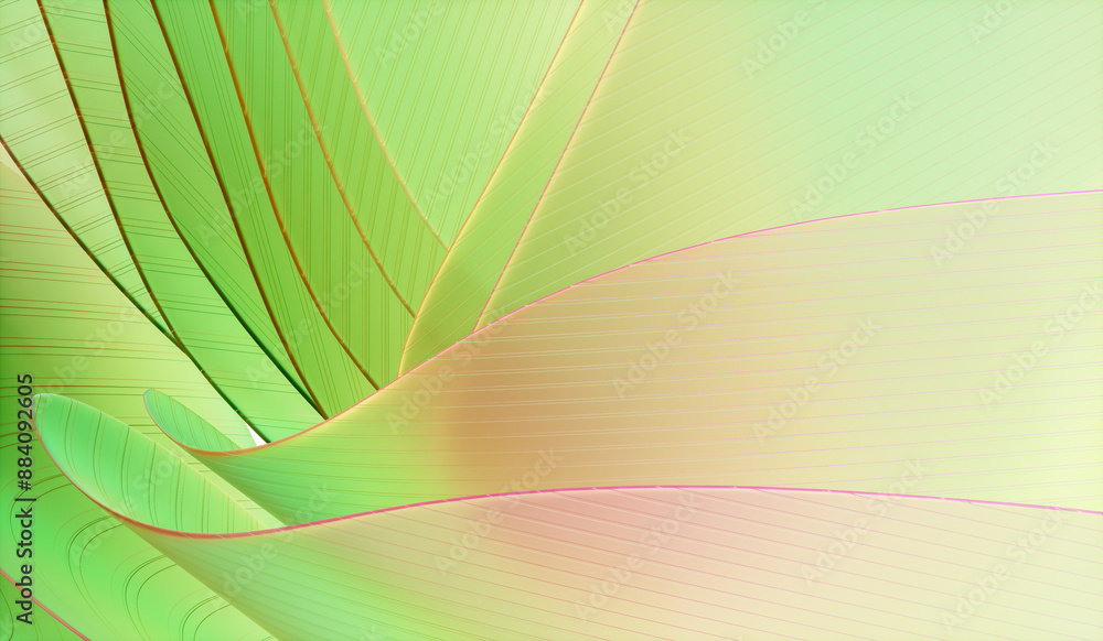 Aufkleber 3d rendering of abstract layered crystal glass background.