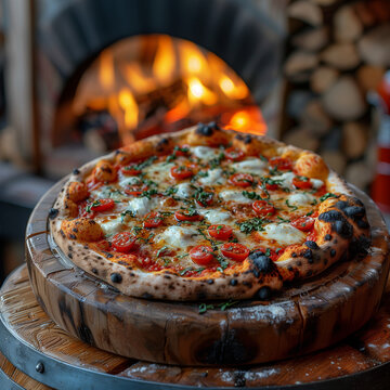 Authentische Neapolitanische Pizza mit frischen Zutaten