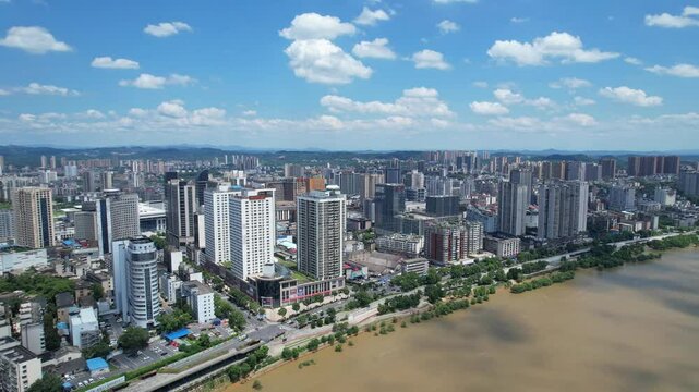 China Zhuzhou City Building Scenery