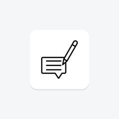 Feedback line icon , vector, pixel perfect, illustrator file