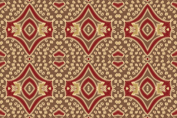 Ethnic abstract beautiful art. Ikat seamless pattern in tribal, folk embroidery, Mexican style. Aztec geometric art ornament print. Design for carpet, wallpaper, clothing, wrapping, fabric.