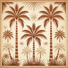 Vintage Palm Tree Illustration
