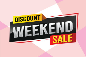 Weekend Special sale tag. Banner design template for marketing. Special offer promotion retail. background banner modern graphic design for advertising store shop, online store, website, landing page
