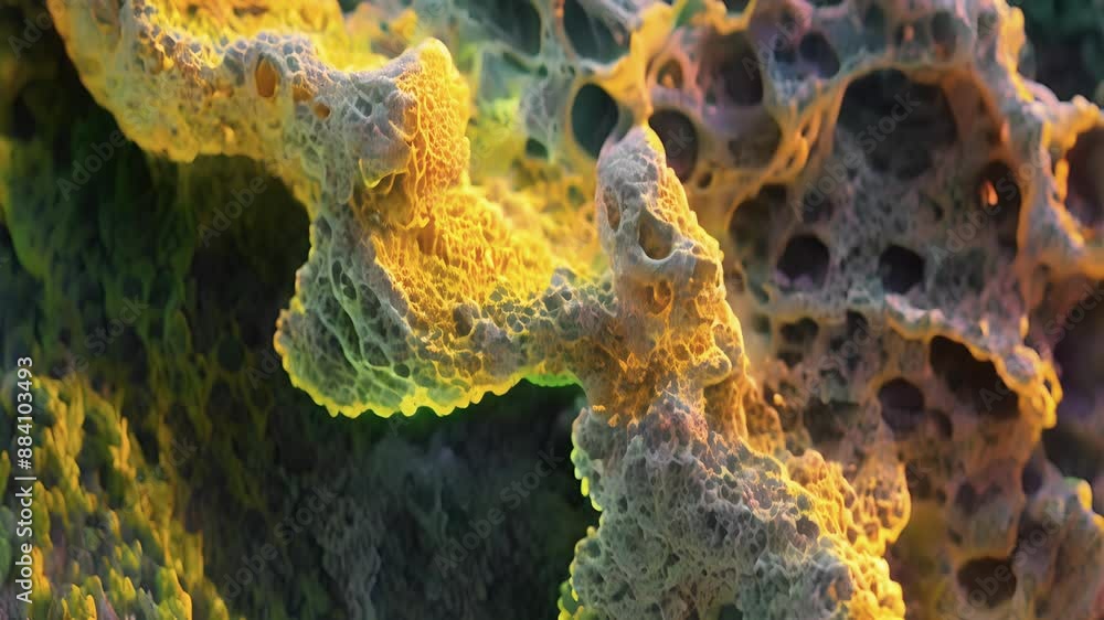 Aufkleber a view of densely packed villi each with their own network of capillaries and lymphatic vessels.