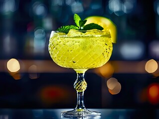 Vibrant Watermelon Cocktail with Tequila and Mint