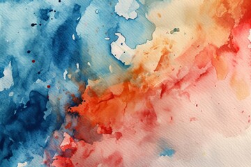 Colorful paint splatters on canvas in an abstract art piece, Ai generated