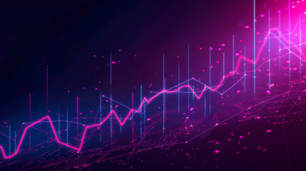 Abstract background. Growth of investment trading chart in the stock market. Investment financing diagram. Financial exchange growth concept.