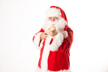 Bad Santa Claus with a baseball bat.