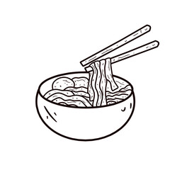 Ramen Noodle outline 