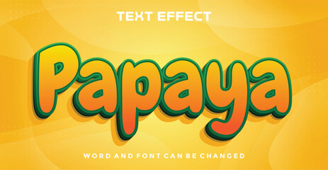 Papaya editable text effect
