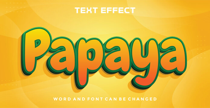 Papaya editable text effect
