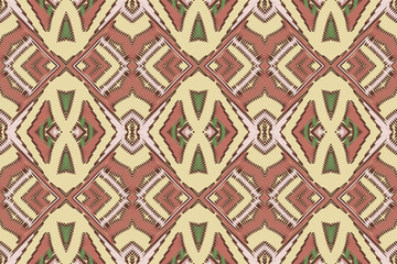 Ethnic abstract beautiful art. Ikat seamless pattern in tribal, folk embroidery, Mexican style. Aztec geometric art ornament print. Design for carpet, wallpaper, clothing, wrapping, fabric.