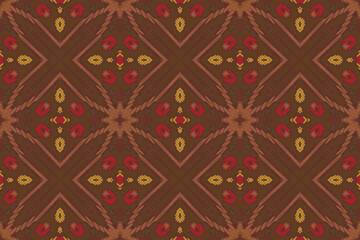 Ethnic abstract beautiful art. Ikat seamless pattern in tribal, folk embroidery, Mexican style. Aztec geometric art ornament print. Design for carpet, wallpaper, clothing, wrapping, fabric.